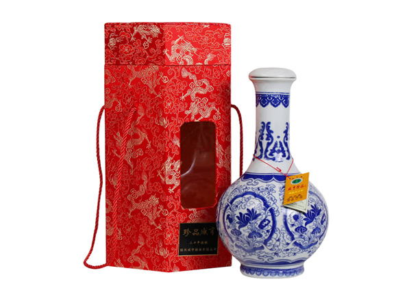 佛山咸亨黄酒回收珍品咸亨三十年花雕酒青瓷瓶盒装绍兴黄酒2.5L