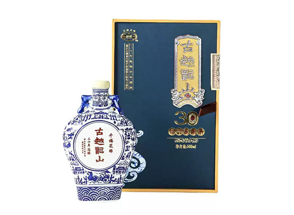 佛山黄酒回收古越龙山黄酒千福花雕三十年陈酿绍兴花雕酒500ml礼盒装