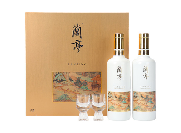 佛山会稽山兰亭黄酒回收国潮兰亭500ml*2礼盒装