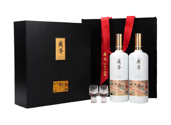 佛山会稽山兰亭黄酒回收兰亭二十年陈酿1L*2礼盒装