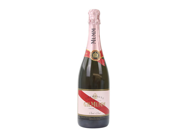 佛山回收​玛姆红带香槟老款桃红玫瑰粉红玛姆香槟酒G.H. Mumm Brut Rose